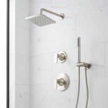 Berwyn Pressure Balanced Shower System with Rain Shower Head, Hand Shower, Hose, Valve Trim and Diverter - Rough In Included