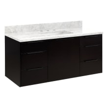 Dita 48" Wall-Mount Single Basin Vanity Set with Cabinet, Vanity Top, and Rectangular Undermount Sink - 8" Faucet Holes