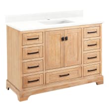 Quen 48" Freestanding Single Basin Vanity Set with Cabinet, Vanity Top, and Rectangular Undermount Sink - Single Faucet Hole