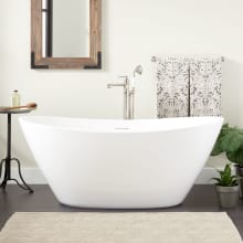 Treece 60" Acrylic Freestanding Tub with Integrated Drain and Overflow