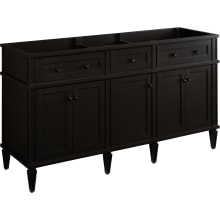 Elmdale 60" Freestanding Mahogany Double Basin Vanity Cabinet - Cabinet Only - Less Vanity Top