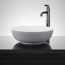 Elkshire 16" Resin Vessel Bathroom Sink - Gray Exterior and Matte White Interior