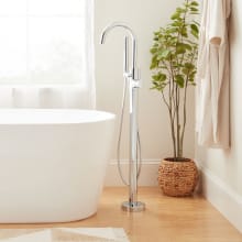Lexia Floor Mounted Tub Filler Faucet - Includes Hand Shower and Valve