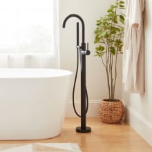 Lexia Floor Mounted Tub Filler Faucet - Includes Hand Shower and Valve with Stops