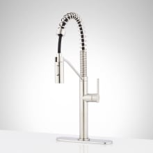 Eiler 1.8 GPM Single Handle Deck Mounted Pre-Rinse Pull Down Kitchen Faucet with Deck Plate