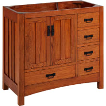 Maybeck 36" Freestanding Oak Single Basin Vanity Cabinet - Cabinet Only - Less Vanity Top