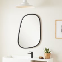 Amburgey 33-3/4" W x 33-3/4" H Modern Rectangular Framed Bathroom Wall Mirror