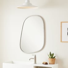 Amburgey 33-3/4" x 33-3/4" Asymmetrical Framed Bathroom Mirror