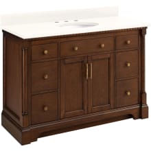 Claudia 48" Mahogany Single Basin Vanity Set with Cabinet, Vanity Top, and Oval Undermount Sink - 8" Faucet Holes