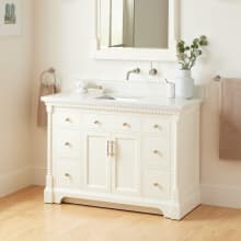 Claudia 48" Mahogany Single Basin Vanity Set with Cabinet, Vanity Top, and Rectangular Undermount Sink - No Faucet Holes