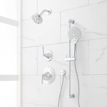 Provincetown Pressure Balanced Shower System with Shower Head, Hand Shower, Slide Bar, Shower Arm, Hose, and Valve Trim