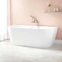 Arrington 59" Acrylic Soaking Tub with Integrated Overflow and Drain and Foam Insulation