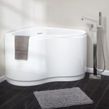 Kenora 49" Acrylic Soaking Corner Tub with Integrated Drain and Overflow