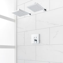 Hibiscus Simple Select Pressure Balanced Shower System with Dual Shower Head, Shower Arm, and Valve Trim