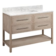 Robertson 48" Freestanding Mahogany Single Basin Vanity Set with Cabinet, Vanity Top, and Rectangular Undermount Sink - 8" Faucet Holes