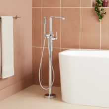 Drea Floor Mounted Tub Filler with Built-In Diverter - Includes Hand Shower