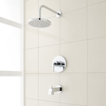 Drea Pressure Balanced Shower System with Shower Head, Shower Arm, and Valve Trim