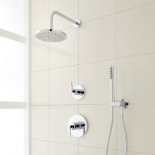 Drea Pressure Balanced Shower System with Shower Head, Hand Shower, Shower Arm, Hose, and Valve Trim