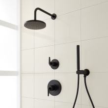 Drea Pressure Balanced Shower System with Shower Head, Hand Shower, Shower Arm, Hose, and Valve Trim