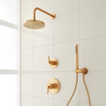 Drea Pressure Balanced Shower System with Shower Head, Hand Shower, Shower Arm, Hose, and Valve Trim