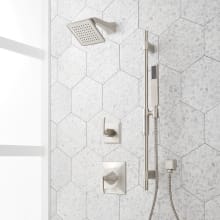 Vilamonte Pressure Balanced Shower System with Shower Head, Hand Shower, Slide Bar, Shower Arm, Hose, and Valve Trim