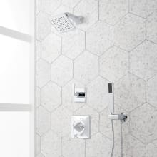 Vilamonte Pressure Balanced Shower System with Shower Head, Hand Shower, Shower Arm, Hose, and Valve Trim