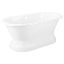 Henley 72" Free Standing Cast Iron Soaking Tub with Center Drain