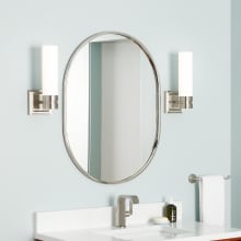Colborne 32-1/2" x 24" Modern Oval Framed Bathroom Wall Mirror