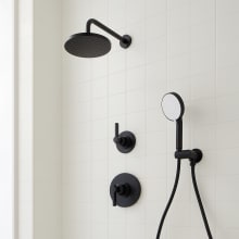 Greyfield Pressure Balanced Shower System with Shower Head, Hand Shower, Hose, Valve Trim, and Diverter - Rough In Included