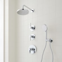Greyfield Pressure Balanced Shower System with Shower Head, Hand Shower, Hose, Valve Trim and Diverter - Rough In Included