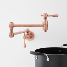 4.6 GPM Double Handle Wall Mounted Retractable Pot Filler