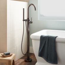Lexia Floor Mounted Tub Filler Faucet - Includes Hand Shower, Less Valve