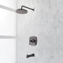 Sefina Pressure Balanced Tub and Shower Trim Package with Rain Shower Head and Tub Spout - Rough In Included