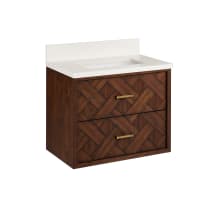 Patzi 24" Wall Mounted Single Basin Vanity Set with Cabinet and Vanity Top