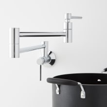 Modern Retractable 4.8GPM Wall-Mounted Single Hole Pot Filler