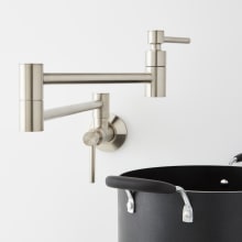 Modern Retractable 4.8GPM Wall-Mounted Single Hole Pot Filler