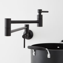 Modern Retractable 4.8GPM Wall-Mounted Single Hole Pot Filler