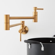 Modern Retractable 4.8GPM Wall-Mounted Single Hole Pot Filler