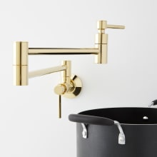 Modern Retractable 4.8GPM Wall-Mounted Single Hole Pot Filler