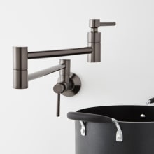 Modern Retractable 4.8GPM Wall-Mounted Single Hole Pot Filler