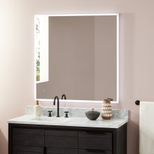 Parella 40-3/16" Modern Square Frameless Bathroom Wall Mirror