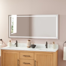 Donoma 27-15/16" x 60" Modern Rectangular Frameless Bathroom Wall Mirror