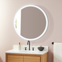 Opalo 36" Diameter Modern Circular Frameless Bathroom Wall Mirror