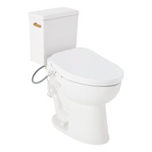 Lavrik 1.28 GPF Two Piece Elongated Toilet with Reversible Trip Lever - ADA Compliant - Bidet Seat Included
