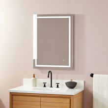 Donoma 31-7/8" x 24" Modern Rectangular Frameless Bathroom Wall Mirror with Light
