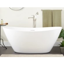 Treece 66" Acrylic Freestanding Tub with Integrated Drain and Overflow