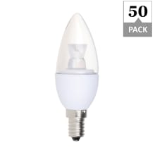 Pack of (50) - 5 Watt Dimmable Candelabra (E12) LED Bulb - 325 Lumens, 2700K and 80 CRI