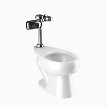 1.28 GPF One Piece Elongated ADA Toilet with Royal Battery Powered Flushometer less Seat