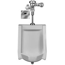 Efficiency 0.125 GPF Urinal with Top Spud Placement and Hardwired Royal Flushometer