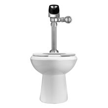 Dual Flush 1.6 / 1.1 One Piece Elongated Standard Height Toilet with Solis Flushometer less Seat